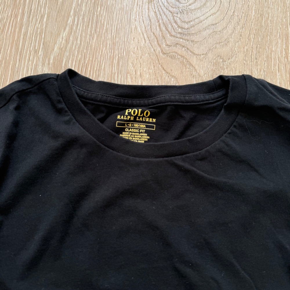 Polo Ralph‎ Lauren Classic Fit Long Sleeve T-Shirt Mens Large Black Pony Logo - Picture 3 of 8